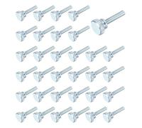 sourcing map 40 Pcs M4x18mm Knurled Thumb Screws, Carbon Steel Zinc Plated Flat Knurled Head Fully Threaded Screw Bolts Fasteners for Home, Machine
