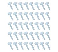 sourcing map 40 PCS M4x20mm Flat Knurled Head Thumb Screws,Solid Iron Fully Threaded Thumbscrew Bolts Fasteners for Lighting Household Appliances Electronic Equipment