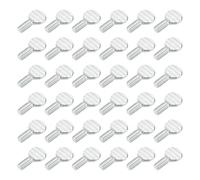 sourcing map 40 Pcs M4x7mm Thumb Screws, Solid Iron Spade Head Fully Thread Galvanized Finger Racket Screw Bolts Fasteners for Home, Electronic, Machine