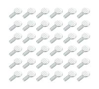 sourcing map 40 Pcs M5x10mm Thumb Screws, Solid Iron Spade Head Fully Thread Galvanized Finger Racket Screw Bolts Fasteners for Home, Electronic, Machine