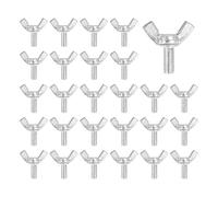 sourcing map 40 Pcs M5x12mm Wing Butterfly Screw Bolts, Carbon Steel Zinc Plated Wing Bolt Thumb Hand Screws Fasteners for Home, Machine, Electronic Equipment