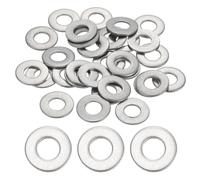 sourcing map 40 Pcs M6 304 Stainless Steel Flat Washers Round Flat Spacers for Screws, Bolts, Plumbing, Automotive, DIY, Electrical Device 6.5mm ID 14mm OD 1mm Thick