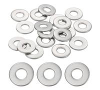 sourcing map 40 Pcs M6 304 Stainless Steel Flat Washers Round Flat Spacers for Screws, Bolts, Plumbing, Automotive, DIY, Electrical Device 6mm ID 16mm OD 1.5mm Thick