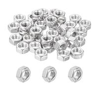sourcing map 40 Pcs M6x1mm Hex Nuts, 304 Stainless Steel Metric Coarse Thread Hexagonal Hardware Nuts Fasteners for Electronic, Machine, DIY