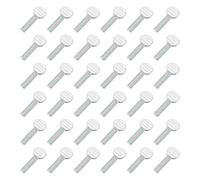 sourcing map 40 Pcs M6x20mm Thumb Screws, Solid Iron Spade Head Fully Thread Galvanized Finger Racket Screw Bolts Fasteners for Home, Electronic, Machine