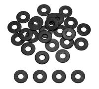 sourcing map 40 Pcs M8 ID x 20mm OD Flat Washers, 304 Stainless Steel Metal Washers Black Zinc Sealing Crush Rings for Screws and Bolt