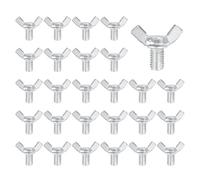 sourcing map 40 Pcs M8x12mm Wing Butterfly Screw Bolts, Carbon Steel Zinc Plated Wing Bolt Thumb Hand Screws Fasteners for Home, Machine, Electronic Equipment