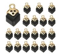 sourcing map 40 Pcs Rhinestone Charm Cubic Zirconia Square Crystal Rhinestones Pendants Craft Supplies for Jewelry Making Bracelet Necklace Earring Pendant DIY Accessories, Black