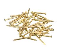 sourcing map 40 Pcs Small Tiny Nails 2mmx25mm(DXL) Tiny Brass Nails Hardware Nails Small Nail for Wooden DIY Decorative Boxes Household Accessories, Brass Tone