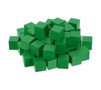 sourcing map 40 Pcs Wood Blocks for Crafts, 2.5cm Unfinished Wood Cube Solid Wooden Blank Square Block for DIY Craft Projects Personalized Gifts, Green