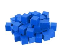sourcing map 40 Pcs Wood Blocks for Crafts, 2.5cm Unfinished Wood Cube Solid Wooden Blank Square Block for DIY Craft Projects Personalized Gifts, Blue