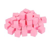 sourcing map 40 Pcs Wood Blocks for Crafts, 2cm Unfinished Wood Cube Solid Wooden Blank Square Block for DIY Craft Projects Personalized Gifts, Pink