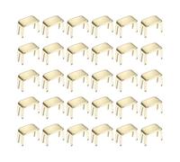 sourcing map 40 Pcs Zipper Stopper, #3 Top & Bottom Zipper Stops Repair Kit Metal Bottom Replacement Stops for Bags Jackets Coats Rescue Repair DIY Sewing Projects,(Light Gold)