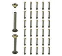 sourcing map 40 Sets Chicago Screw Rivets M5x40mm Metal Phillips Head Post Nail Rivet Stud Screws Connectors for DIY Leather Belt Bag Craft Bookbinding, Bronze