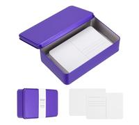 sourcing map 40 Sheets Watercolor Postcards, 100% Cotton 4x6 Inch Watercolor Paper with Purple Tin Box Blank Postcards Cold Pressed for Mailing Painting Invitations Greeting Cards(140lb/300gsm)