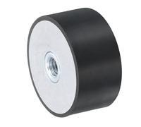 sourcing map 40 x 20mm M8 Thread Female Rubber Mounts, Vibration Isolators, Replaces Anti Vibration Pads Flat Silent Block Base Block
