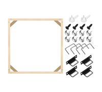 sourcing map 40 x 40cm Canvas Stretcher Bars, Wood Canvas Frame Kit Canvas Stretcher Frames DIY Stretcher Bars for Oil Paintings Prints Posters Home Decor
