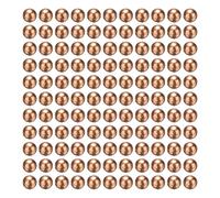 sourcing map 400 Pcs Bearing Balls, 2mm Diameter Precision Solid Pure Copper Bearing Ball Spheres for Machinery, Automotive, and DIY (T2 Copper)