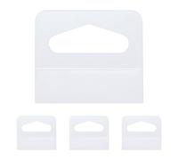 sourcing map 400 Pcs Clear Slot Hole Hang Tags, 1.57 x 1.37 Inch Self Adhesive Hanging Tabs Plastic Display Tags for Sale Items Store Retail Display