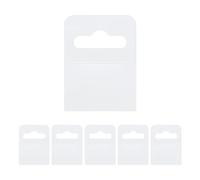 sourcing map 400 Pcs Clear Sticky Hanging Tabs, 1.57" L x 1.18" W Self Adhesive Hanging Tabs with Slot Hole, for Sale Items Store Retail Display, Transparent