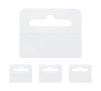 sourcing map 400 Pcs Clear Sticky Hanging Tabs, 1.61" L x 2.05" W Self Adhesive Hanging Tabs with Slot Hole, for Sale Items Store Retail Display, Transparent