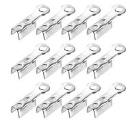 sourcing map 400 Pcs Fold Over Cord Ends, 8.1x1.2mm Ribbon Crimp Ends Cap, Clasp Tips for Leather Craft Jewelry Making DIY (Silver)