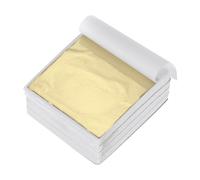 sourcing map 400 Pcs Gold Leaf Sheets 3.5" x 3.5" Imitation Gold Foil Sheets for Crafts,Picture Frames,Sculpture,Nails and DIY Arts Decoration,Copper Foil Color