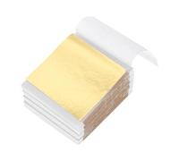 sourcing map 400 Pcs Gold Leaf Sheets 3.5" x 3.5" Imitation Gold Foil Sheets for Crafts,Picture Frames,Sculpture,Nails and DIY Arts Decoration,Golden Yellow