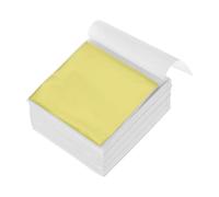 sourcing map 400 Pcs Gold Leaf Sheets 3.5" x 3.5" Imitation Gold Foil Sheets for Crafts,Picture Frames,Sculpture,Nails and DIY Arts Decoration,Yellow