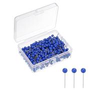 sourcing map 400 Pcs Push Pins, Map Thumb Tacks 4mm Round Head Decorative Push Pins for Bulletin Board Home Office Travel Wall DIY Crafts Map Photo, Blue