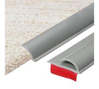 sourcing map 400cm x 30mm x 5mm Carpet to Tile Transition Strip, Self-Adhesive Carpet Edge Strip, PVC Gap Cover, Laminate Edge Trim for Uneven Surfaces, Gray