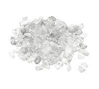 sourcing map 400g/0.88lb 7-9mm Tumbled Chips Stone, Natural Crushed Crystal Quartz Irregular Polished Stones Gravel Decoration for Aquarium Plants Vase Filler, White