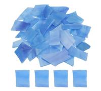 sourcing map 400g Mosaic Tiles Irregular Glass Mosaic Tiles Stained Mosaic Glass Pieces for Home Decoration Art Crafts DIY Projects Blue