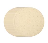 sourcing map 400pcs Air Fryer Liners 10 Inch Round Bamboo Steamer Liners with Holes Non-Stick Perforated Parchment Paper Sheets Disposable Steamer Paper for Air Fryers Steaming Basket, Brown