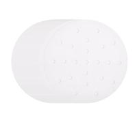sourcing map 400pcs Air Fryer Liners 6.3 Inch Round Bamboo Steamer Liners with Holes Non-Stick Perforated Parchment Paper Sheets Disposable Steamer Paper for Air Fryers Steaming Basket, White