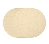 sourcing map 400pcs Air Fryer Liners 9 Inch Round Bamboo Steamer Liners with Holes Non-Stick Perforated Parchment Paper Sheets Disposable Steamer Paper for Air Fryers Steaming Basket, Brown