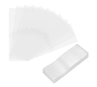sourcing map 400Pcs Clear Perforated Shrink Band 130x50mm Fits Cap Diameter 82-85mm