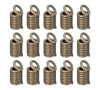 sourcing map 400Pcs Coil Cord Ends, 4x9mm Iron Spring Tube Cap Clasps with Loops for DIY Jewelry Craft Making, Bronze Tone