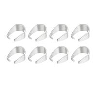 sourcing map 400Pcs Pinch Clip Clasp, 6 x 8mm Pinch Clip Pendant Bail Connector Metal Pinch Bail for Pendants Jewelry Making DIY Craft, Silver