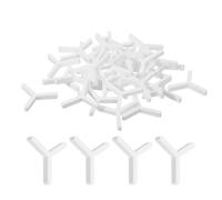 sourcing map 400Pcs Wall Floor Tile Plastic Y Type Spacers Tiling Tools 2mm 1/16 Inch Hexagon Tile Spacers for Ceramic Tiles Installation, White