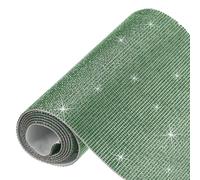 sourcing map 40500 Pcs Bling Crystal Rhinestone Sheet Self-Adhesive Rhinestone Diamond Gems Sticker 39.4 x 7.9 Inch DIY Car Decoration Sticker for DIY Car Phone Clothing Craft Dark Green