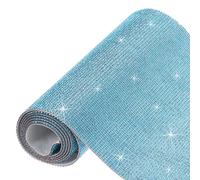 sourcing map 40500 Pcs Bling Crystal Rhinestone Sheet Self-Adhesive Rhinestone Diamond Gems Sticker 39.4 x 7.9 Inch DIY Car Decoration Sticker for DIY Car Phone Clothing Craft Lake Blue