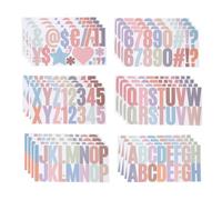 sourcing map 408 Pieces Vinyl Letter Stickers, 24 Sheets 2.5 Inch Morandi Self-Adhesive Alphabet Stickers for DIY Craft Art Making, Gift Cards, Notebook Decals