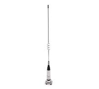 sourcing map 40cm Total Length Silver Tone Metal Car Roof Mount Vehicle Antenna FM AM Signal Aerial