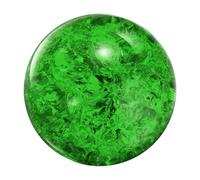 sourcing map 40mm/1.6" Crystal Sphere Ball Ice Cracked Glass Solid Decorative Sphere Crystal Ball Prop Ornament for Feng Shui Divination Fortune Telling Tabletop Fountain Decoration, Green