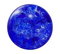 sourcing map 40mm/1.6" Crystal Sphere Ball Ice Cracked Glass Solid Decorative Sphere Crystal Ball Prop Ornament for Feng Shui Divination Fortune Telling Tabletop Fountain Decoration, Dark Blue