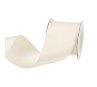 sourcing map 40mm 5 Yard(5m)/15ft Satin Ribbon Grosgrain Thin Solid Silk Wedding Bouquet Ribbon for Valentine's Day Gift Wrapping Cake Box Bows Beige