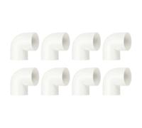 sourcing map 40mm 90 Degree Elbow, 8 Pcs PVC Pipe Fittings 2 Way Right Angle Elbow Side Outlet Adapter Coupling PVC Fitting Connectors for DIY Building Furniture, White