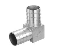 sourcing map 40mm Hose Barb 90 Degree Pipe Fitting, 304 Stainless Steel L Right Angle Adapter Pipe Connection Fitting for Vacuum Systems, Industrial Connections, Pneumatic Equipment, Silver