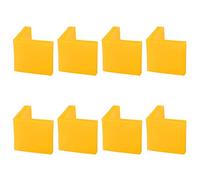 sourcing map 40mm x 40mm Angle Iron Foot Pads L Shaped Plastic Furniture Leg Caps End Covers Floor Protector Yellow 8 Pcs